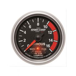 Auto Meter Gauge Sport-Comp Ii Pro-Control Nitrous Pressure 0-1600 PSI 2