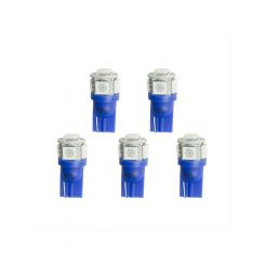 Autometer LED Light Bulb 5 LED Blue T3 Wedge Style Set of 5