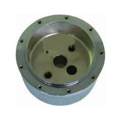 RPC Chrome Alloy Steering, Wheel Adapter, Plain Style, 3-1/4" Id Fits