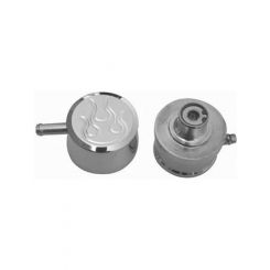 RPC Alloy Pcv Push-In, Breather With 1" Neck, Chrome Finish, Flamed St