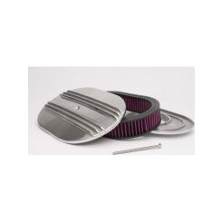 RPC 12" X 2" Finned, Oval Air Cleaner, Nostalgic, Polished Top & Base W