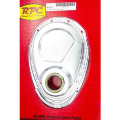 RPC Chrome Steel 2-Piece, Timing Chain Cover, Fits S/B Chev 283-350, In