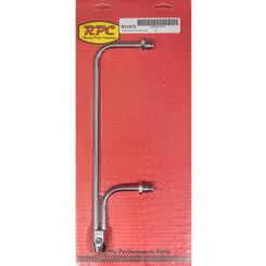 RPC Chrome Steel Holley Fuel, Line With Dual Metering, Blocks 3/8" Tub