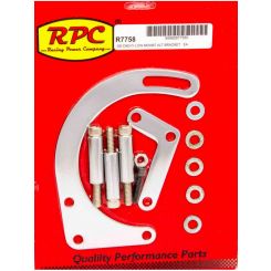RPC Chrome Steel Low Mount, Alternator Bracket Kit, Fits 1955-69 Sb, Ch