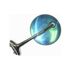 RPC Chrome Steel Peep Mirror, With Long Arm 4" Dia, Fits Both Driver &,