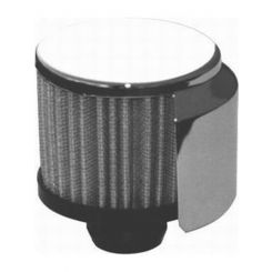 RPC Chrome Steel Push-In Open, Filter Breather With Shield, 3" Tall, Fi