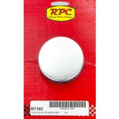 RPC Chrome Steel Push-In Open, Filter Breather, 2" Tall, Without Shield