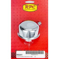RPC Chrome Steel Push-In, Breather With Tube, 2-3/4" Dia With, 1"Neck