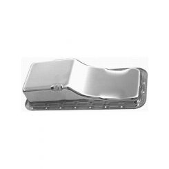 RPC Chrome Steel Stock Oil Pan, Fits 1958-76 Ford, 352-390-406-427-428