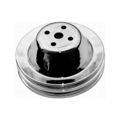 RPC Chrome Steel Water Pump, Upper Pulley, Double Groove, 6.40" Dia, 1.