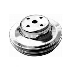 RPC Chrome Steel Water Pump, Upper Pulley, Double Groove, 6.30" Dia, 2.
