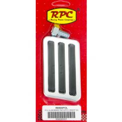 RPC Polished Alloy Brake, Pedal With Rubber Inserts, Rectangular Des