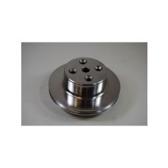 RPC Polished Alloy Water, Pump Upper Pulley, Double, Groove, 6.30" D