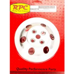 RPC Polished Alloy Water, Pump Upper Pulley, Double, Groove, 6.60" D