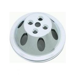 RPC Polished Alloy Water, Pump Upper Pulley, Single, Groove , 6.60"