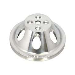 RPC Polished Alloy Water, Pump Upper Pulley, Single, Groove, 6.60" D
