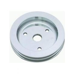 RPC Polished Alloy, Crankshaft Lower Pulley, Double Groove , 6.60",