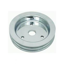 RPC Polished Alloy, Crankshaft Lower Pulley, Double Groove, 6.60", D