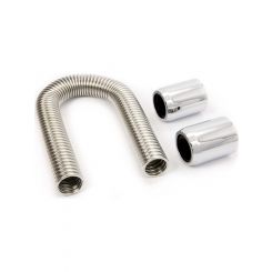 RPC S/Steel Radiator, Hose Kit , 24" Hose, Length With Chrome End Caps