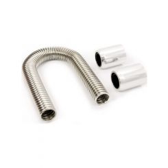RPC S/Steel Radiator, Hose Kit, 12" Hose, Length With Polished End Caps