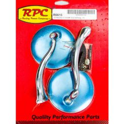 RPC S/Steel Retro, Street Rod Mirrors 4", Dia, Sold As Set, 2, Stud Mou