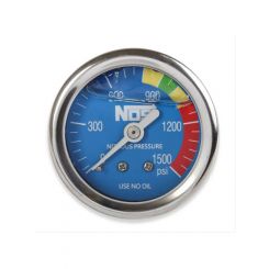 Nitrous Oxide Systems NOS Gauge; N2O Blue,1-1/2, SS, Liquid Filled
