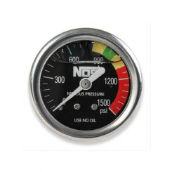 Nitrous Oxide Systems NOS Gauge; N2O Black,1-1/2,SS, Liquid Filled