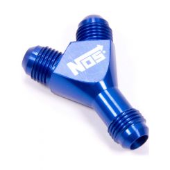 Nitrous Oxide Systems NOS Fitting, Y, -6 An Male All, Aluminum, Blue