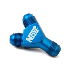 Nitrous Oxide Systems NOS Fitting, Y, -8 An Male All, Aluminum, Blue