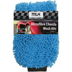 MLH Microfibre Chenille Noodle Wash Mitt Blue