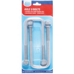 ARK 40mm U-Bolt For 40mm Square Axle 130mm Long with Nyloc Nuts Blister