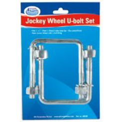 ARK 2" X 2"" U-Bolt with Nuts and Spring Washer 100mm X 50mm Zinc Plated