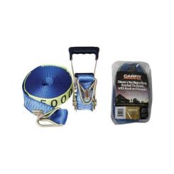 Carfit HD Ratchet Tie Down Strap Blue w/ Hook & Keeper 50mm x 9m