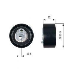 Gates Engine Timing Belt Tensioner Pulley
