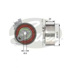 Gates Engine Timing Belt Tensioner Pulley