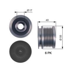 Gates Alternator Decoupler Pulley