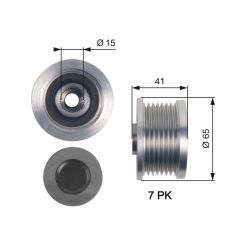Gates Alternator Decoupler Pulley