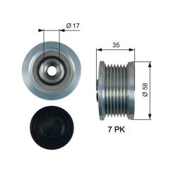 Gates Alternator Decoupler Pulley