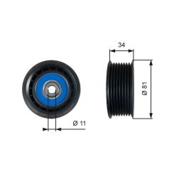 Gates Heavy Duty DriveAlign Idler Pulley