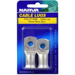 Narva 70mm2 8mm Stud Flared Entry Cable Lug Pack of 2