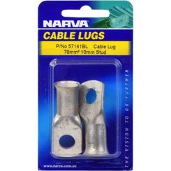Narva 70mm2 10mm Stud Flared Entry Cable Lug Pack of 2