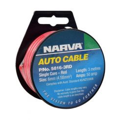 Narva 50A 6mm Red Single Core Cable 3M