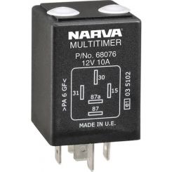 Narva 12 Volt 10A 5 Pin Timer Adjustable Relay Pack of 1