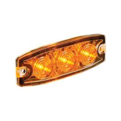 Narva High Powered Low Profile LED Warning Light Amber 3 x 1 Watt Leds
