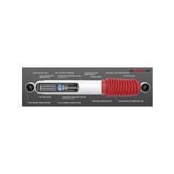 Rancho Shock Absorber, Rs5000X, Twin-Tube, Gas Charged, Includes Red