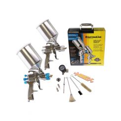 Devilbiss Paint Gun, Gravity, 1.3Mm,1.5Mm,1.8Mm Nozzles, Nickel Plated