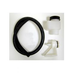 Wilwood Reservoir Remote 4 Oz. White Plastic Rubber Hose No Fitting