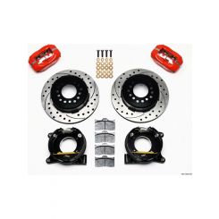 Wilwood Disc Brakes Dynalite Rear Drilled Rotors 4-Piston Red Ca..