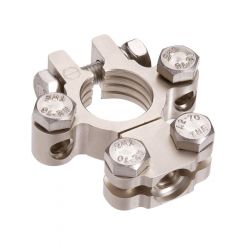 Projecta Satin Forged Battery Saddle w/ Dual Auxiliary Terminal Neg