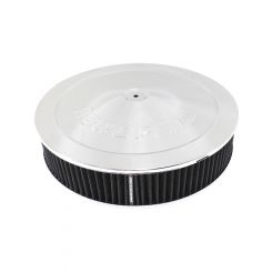 Aeroflow 14" X 3" Air Cleaner Assy 7-5/16" Flatbase Chrome Cotton